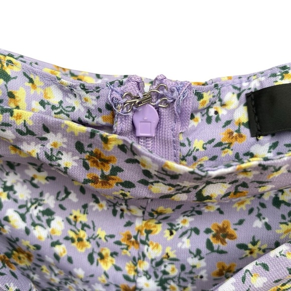 Lulus Sweetie Season Purple Floral Print Ruffled Hem Shorts Womens Size XL NWT - Picture 7 of 11